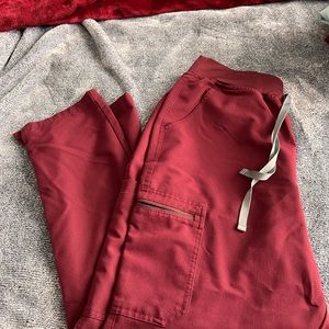 Figs Burgundy Pants